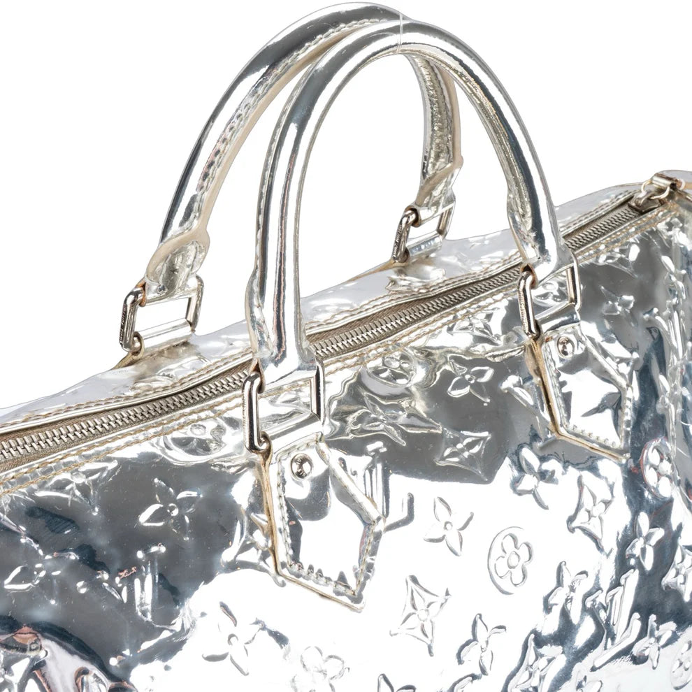 Louis Vuitton Silver Mirror Monogram Edition Speedy 35