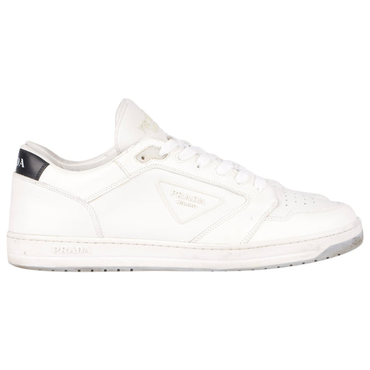 Prada White Downtown Leather Sneaker