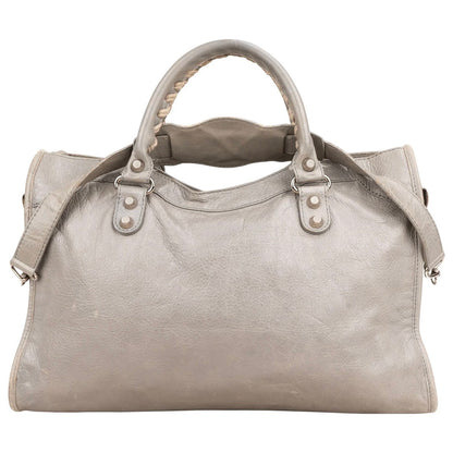 Balenciaga Grey Leather Classic City Handbag
