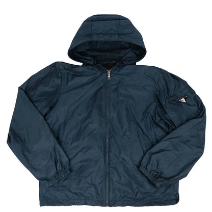 Prada Navy Nylon Triangle Windbreaker Jacket (L-XL)
