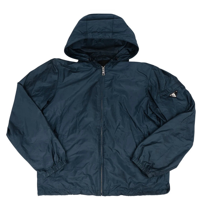 Prada Navy Nylon Triangle Windbreaker Jacket (L-XL)