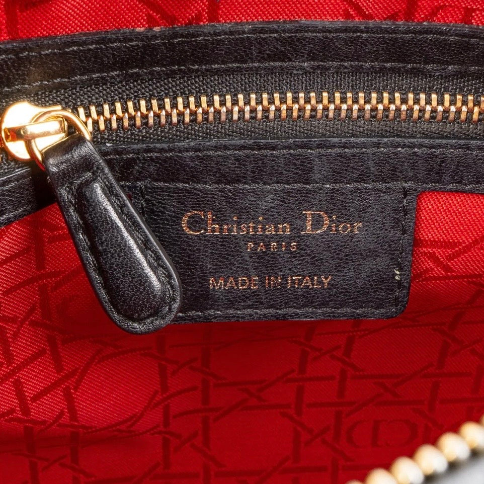 Christian Dior Quilted Lambskin Lady Dior Handbag