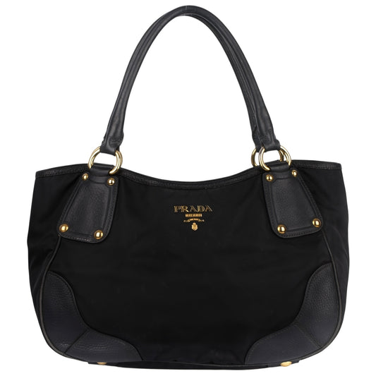 Prada Tessuto Nylon Vitello Daino Shoulder Bag