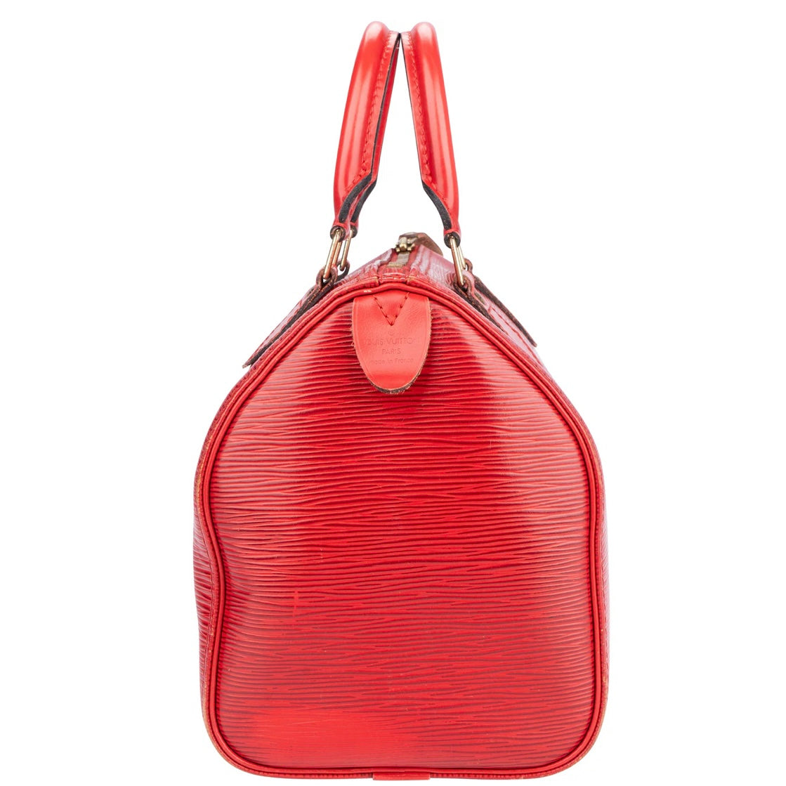 Louis Vuitton Red Vernis Monogram Speedy 25 Handbag