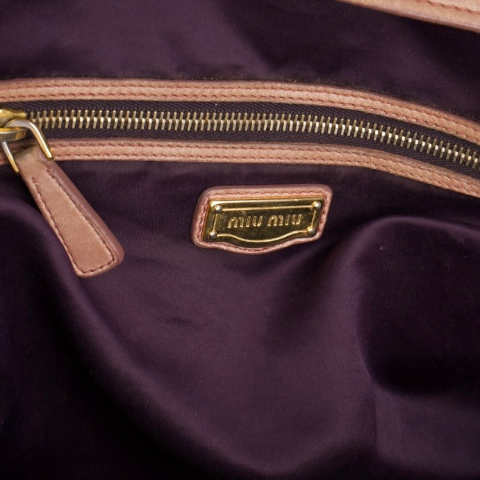Miu Miu Leather City Handbag
