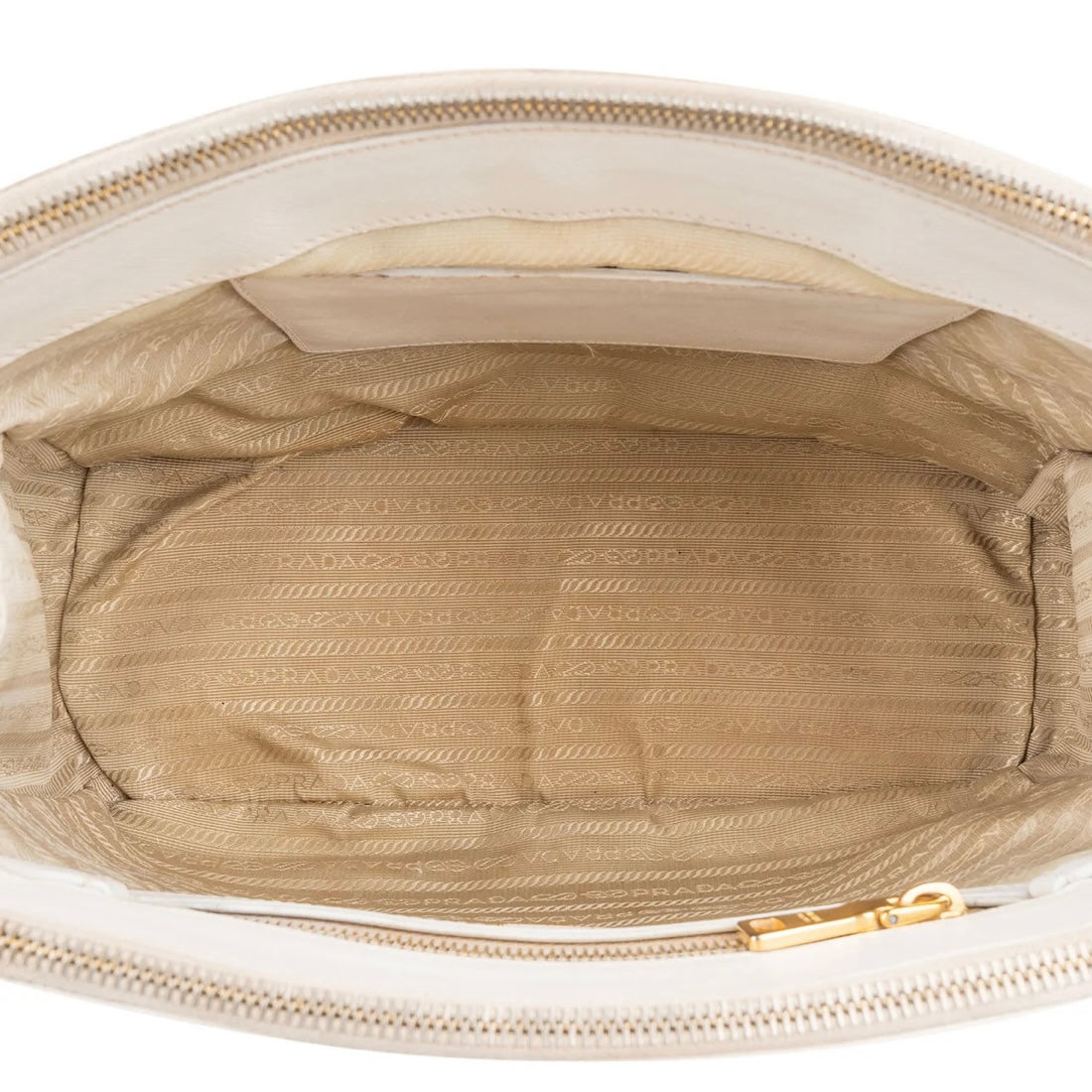 Prada White Saffiano Leather Galleria Handbag