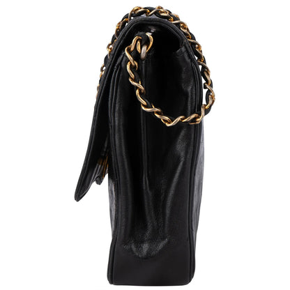 Chanel Quilted Lambskin 24K Gold Single Flap