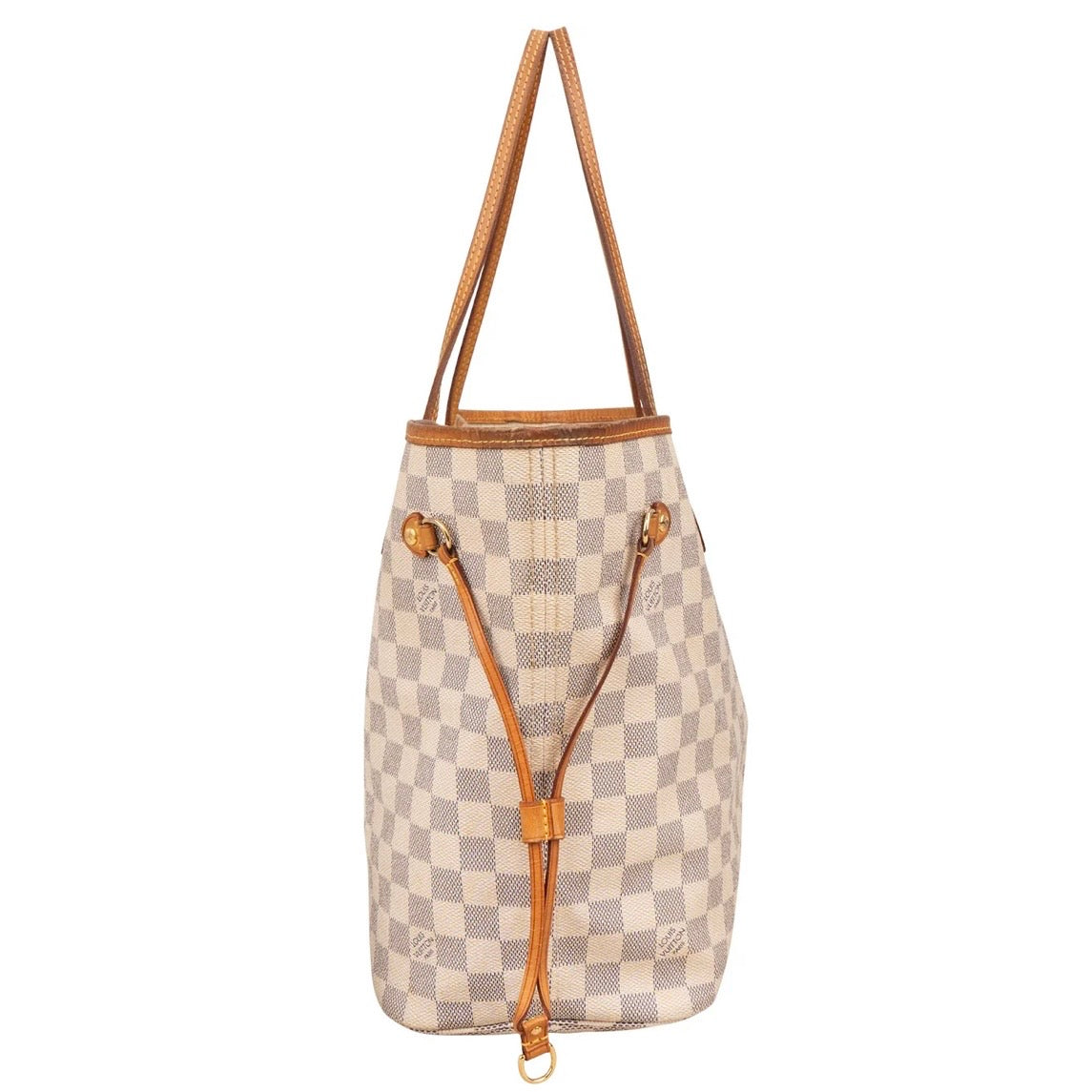 Louis Vuitton Monogram Damier Azur Canvas Neverfull MM Shoulder Bag