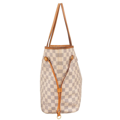 Louis Vuitton Monogram Damier Azur Canvas Neverfull MM Shoulder Bag