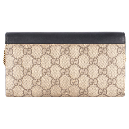 Gucci GG Monogram Padlock Continental Chain Wallet