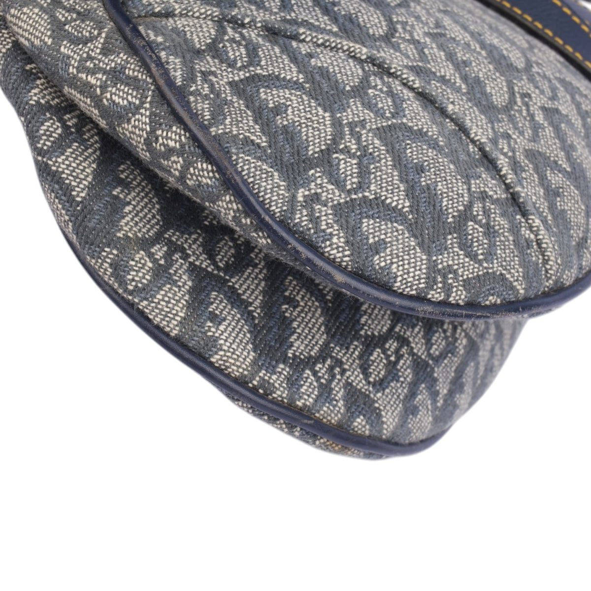 Christian Dior Monogram Oblique Denim Saddle Shoulder Bag