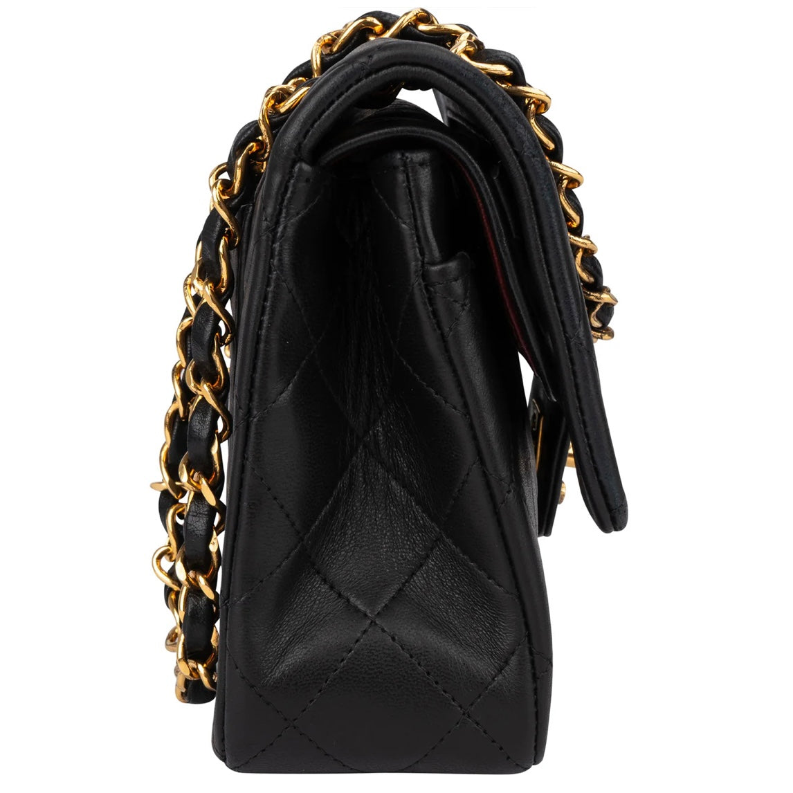 Chanel Quilted Lambskin 24K Gold Medium Double Flap Crossbody Bag