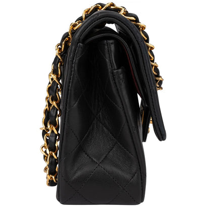 Chanel Quilted Lambskin 24K Gold Medium Double Flap Crossbody Bag