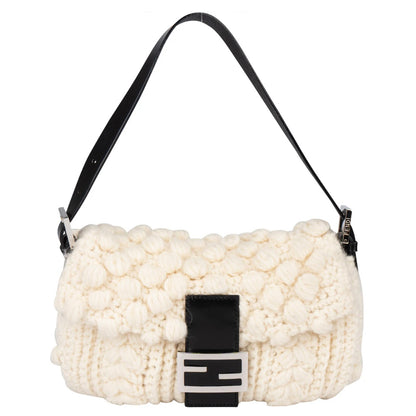 Fendi Limited Wool Baguette Handbag
