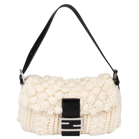 Fendi Limited Wool Baguette Handbag