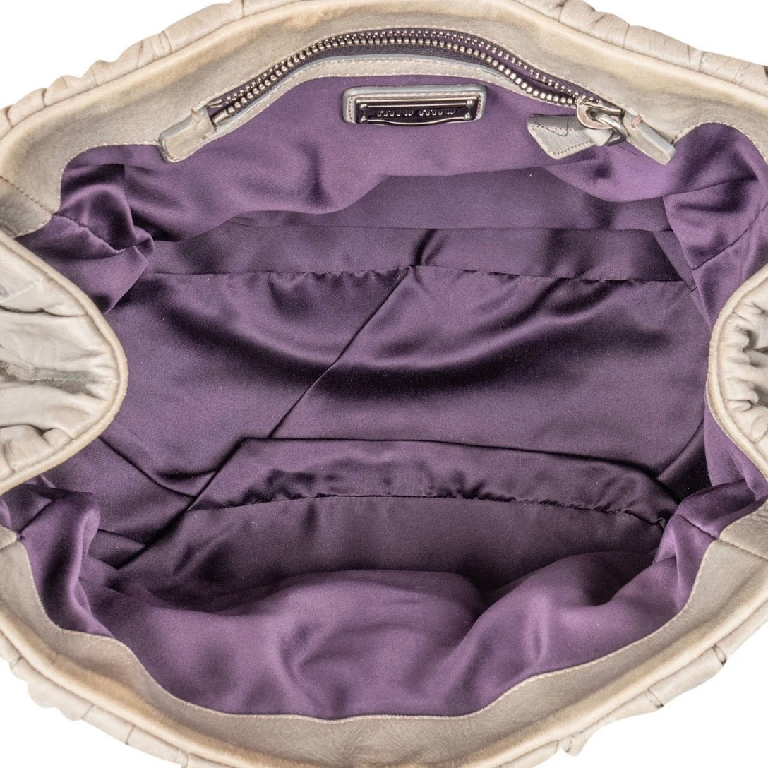 Miu Miu Vitello Lux Coffer Hobo Handbag