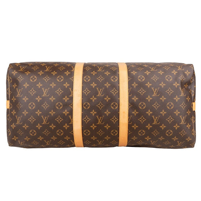 Louis Vuitton Monogram Canvas Keepall 55 Shoulder Travel Bag
