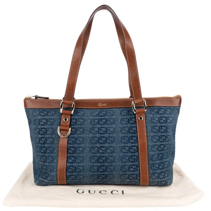 Gucci Monogram GG Denim Tote Abbey Handbag