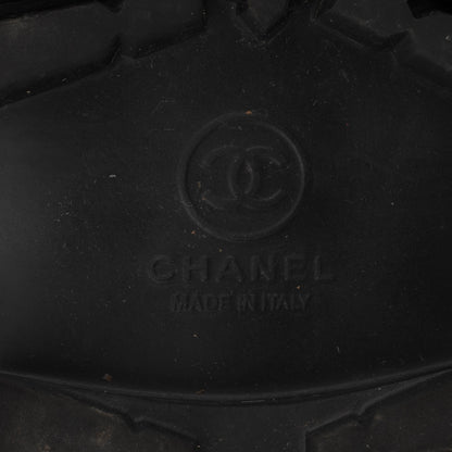 Chanel Quilted Leather Boots Shearling Black (39,5)
