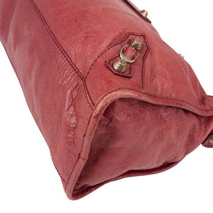 Balenciaga Red Leather Classic City Handbag
