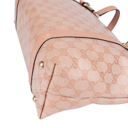 Gucci Monogram GG Coated Canvas Pink Abbey Tote Shoulder Bag