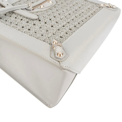 Balenciaga Woven Leather Classic City Square Tote Handbag