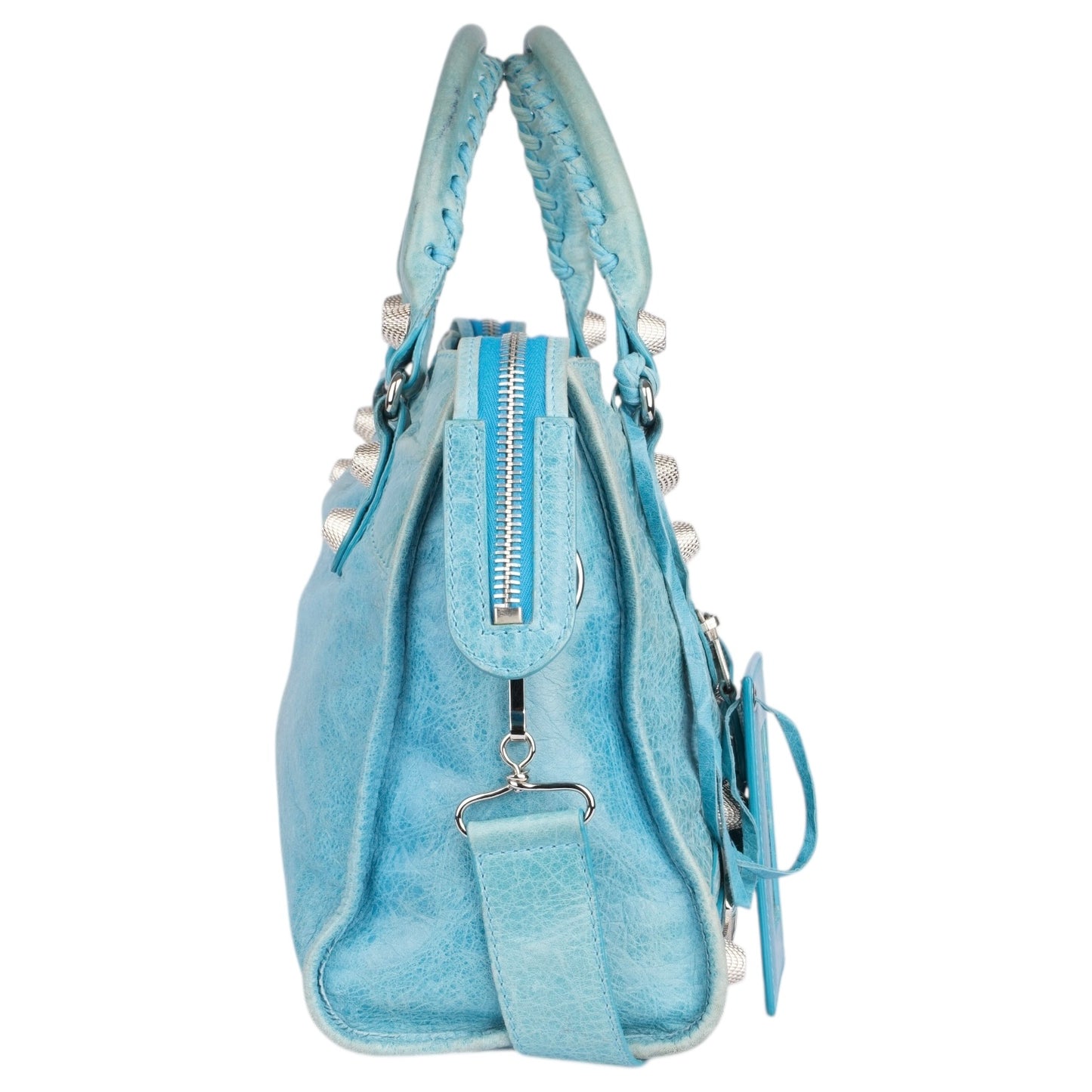 Balenciaga Blue Leather City Handbag