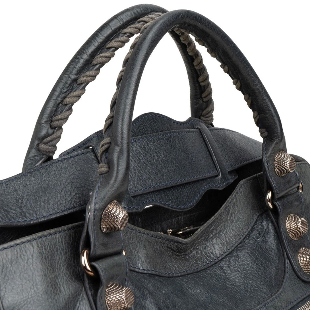 Balenciaga Dark Grey Arena Leather Classic City Handbag
