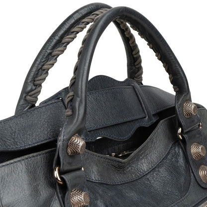 Balenciaga Dark Grey Arena Leather Classic City Handbag