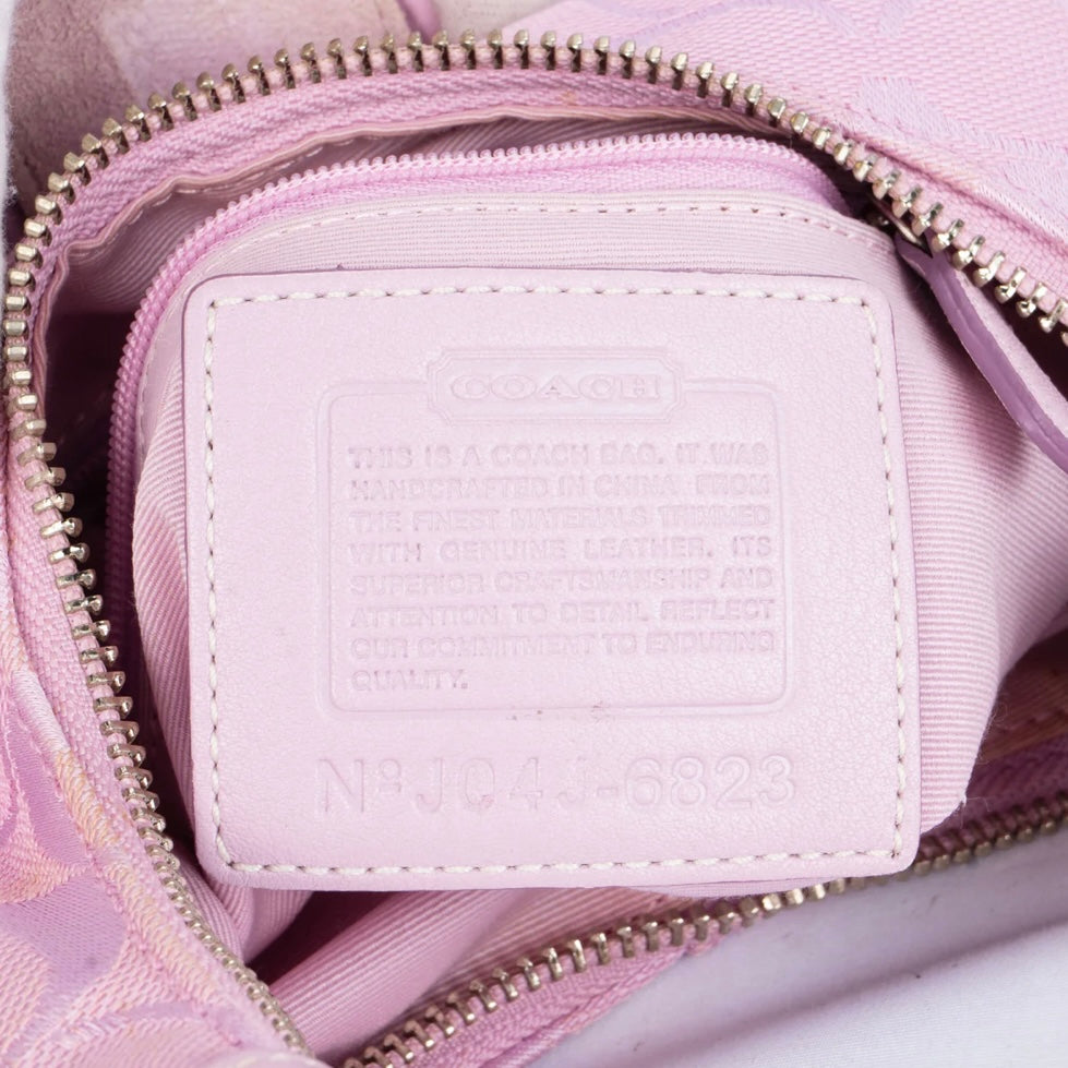 Coach Pink Monogram Shoulder Bag