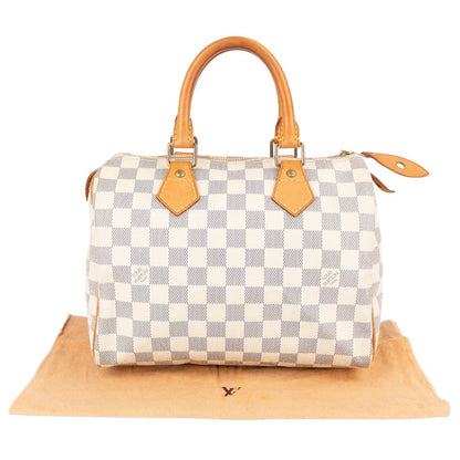 Louis Vuitton Monogram Damier Azur Canvas Speedy 25 Handbag