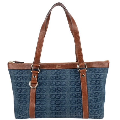 Gucci Monogram GG Denim Tote Abbey Handbag