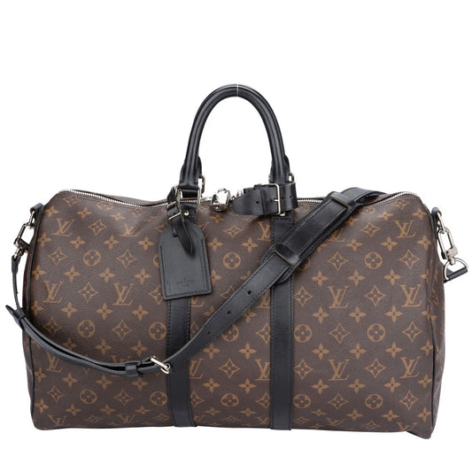 Louis Vuitton Canvas Monogram Macassar Keepall Bandouliere 45