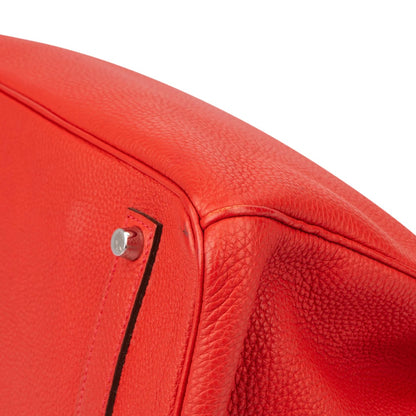 Hermès Rouge Togo Leather Birkin 35 Handbag