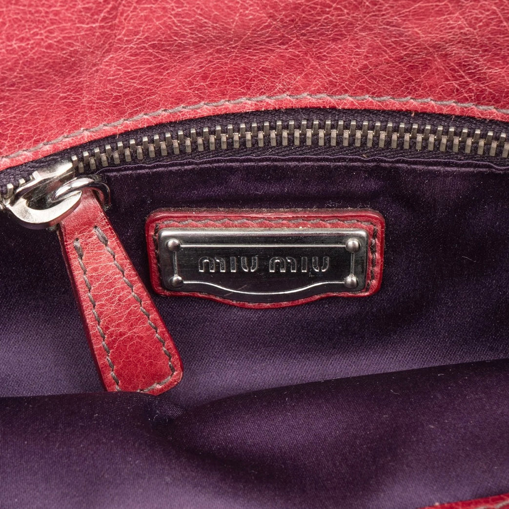 Miu Miu Vitello Lux Bauletto Handbag