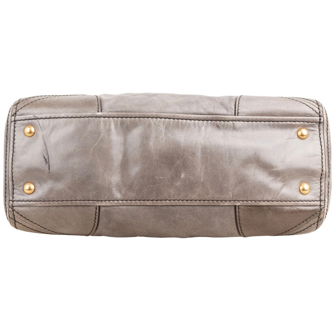 Prada Vitello Shine Leather Bauletto Satchel Handbag