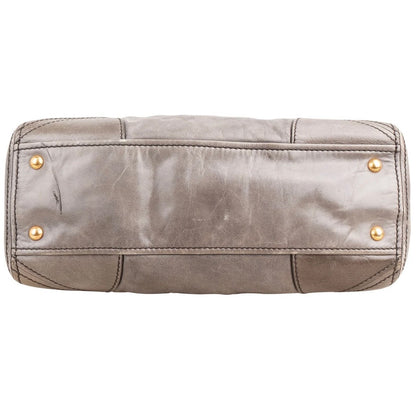 Prada Vitello Shine Leather Bauletto Satchel Handbag