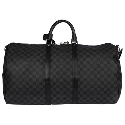 Louis Vuitton Monogram Damier Graphite Keepall 55 Bandoulière Travel Bag