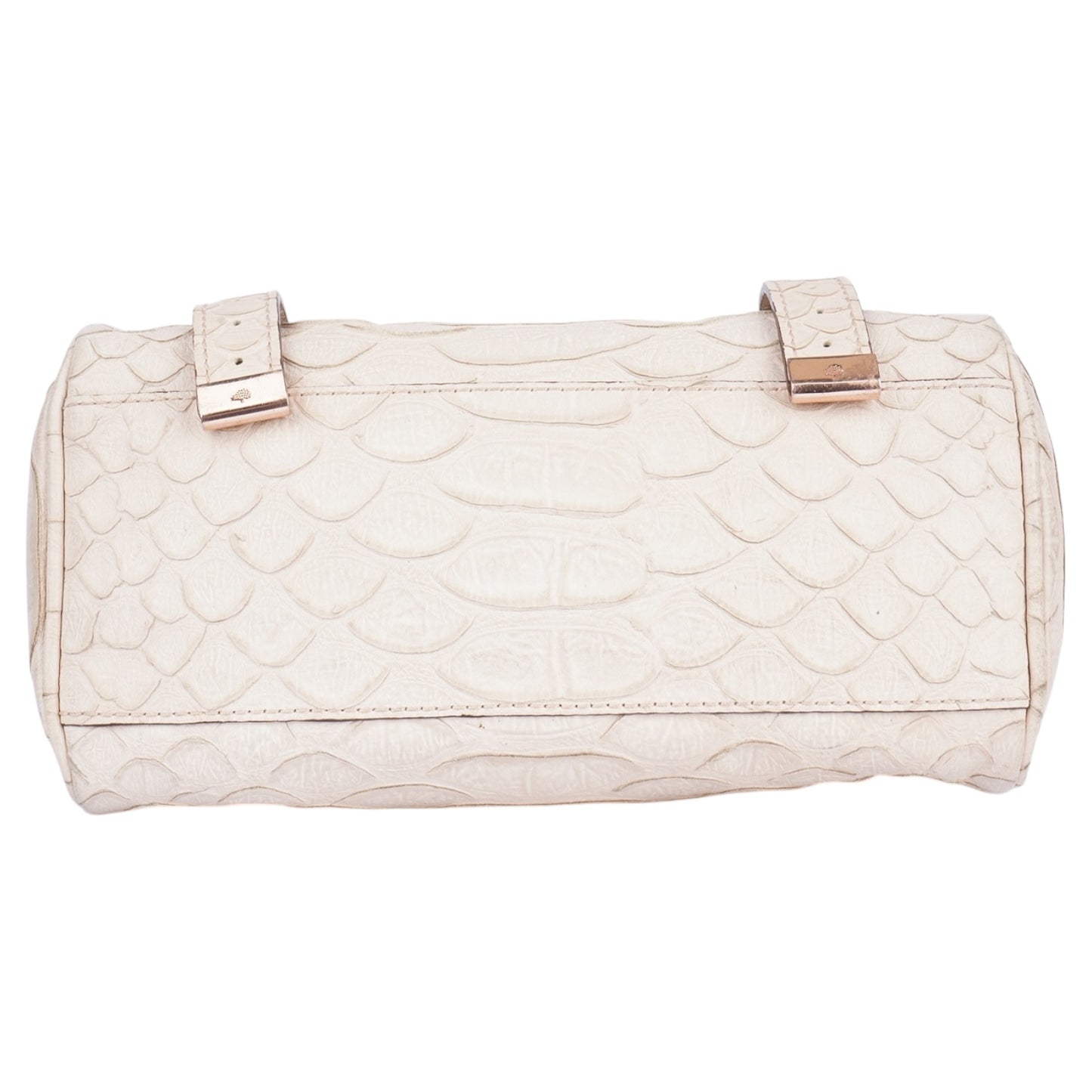 Mulberry Beige Python Embossed Leather Alexa Shoulder Bag
