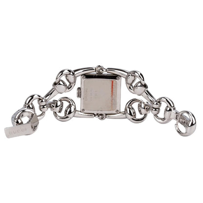 Gucci Silver Tone Signoria Horsebit 116.3 Women Watch