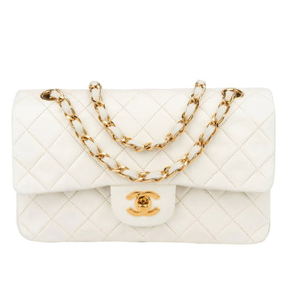 Chanel Quilted Lambskin 24K Small Double Flap Crossbody Bag