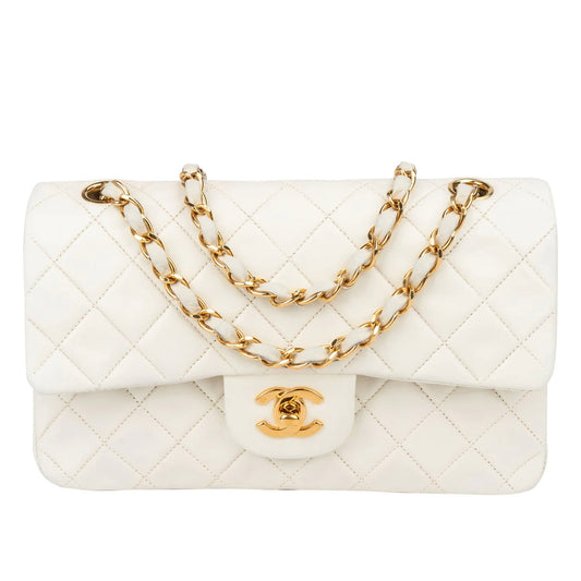 Chanel Quilted Lambskin 24K Small Double Flap Crossbody Bag