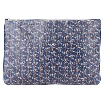 Goyard Blue Goyardine
Monogram Clutch