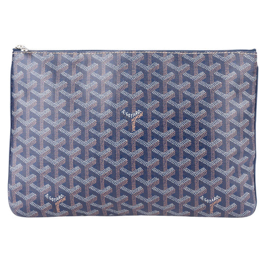 Goyard Blue Goyardine
Monogram Clutch