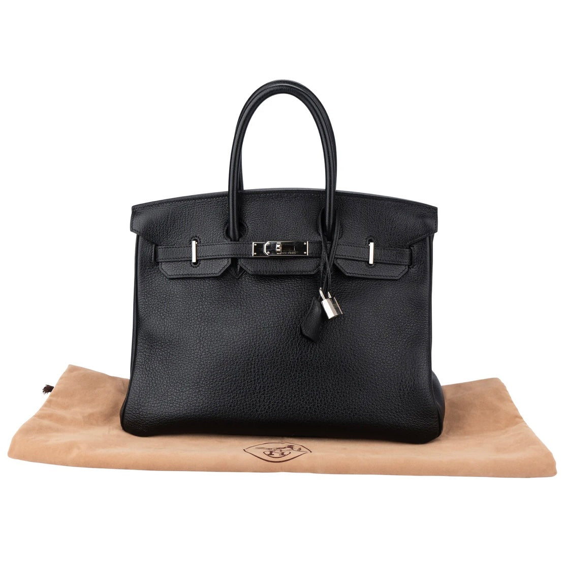 Hermès Noir Togo Leather Palladium Birkin 35 Handbag
