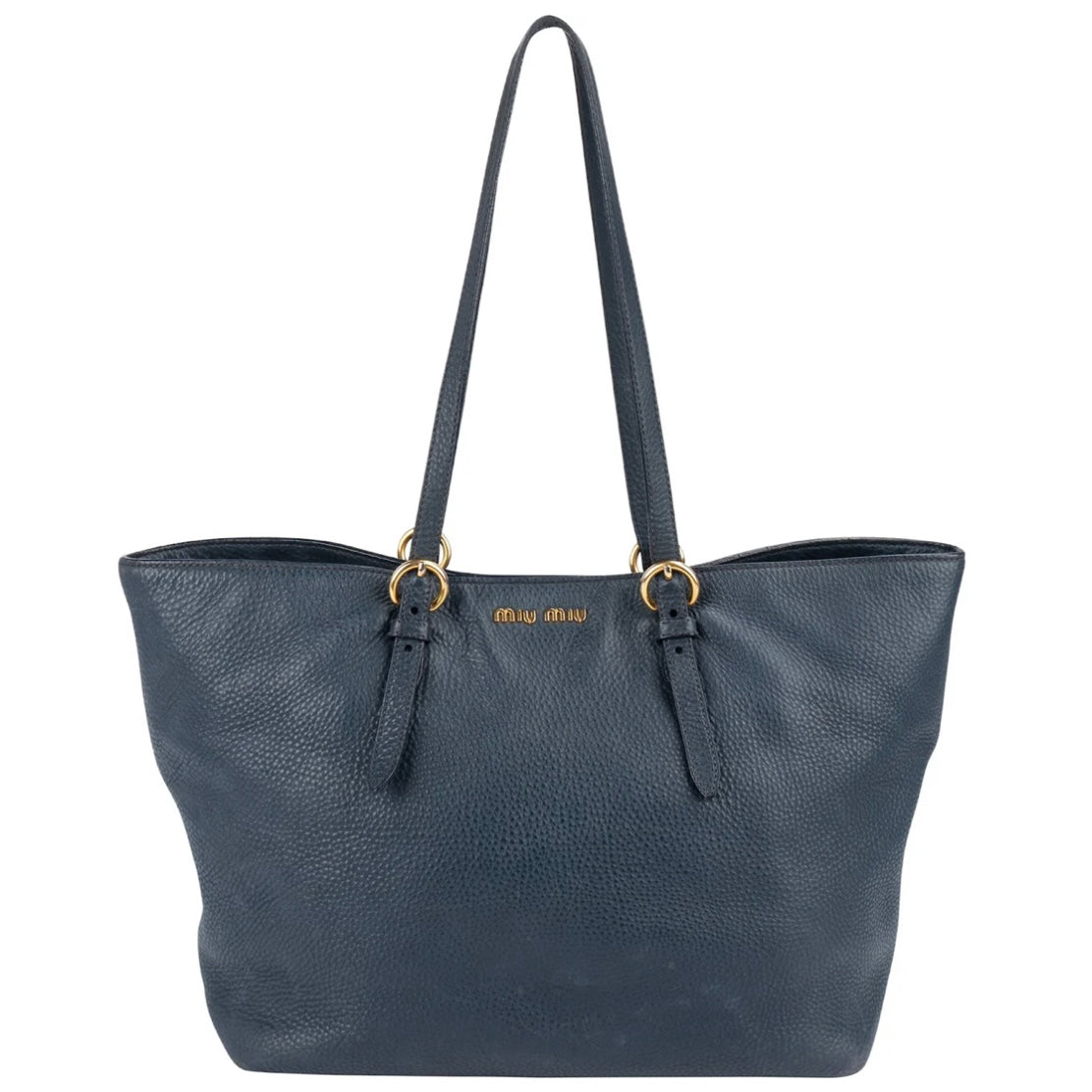 Miu Miu Vitello Daino Leather Tote Shoulder Bag