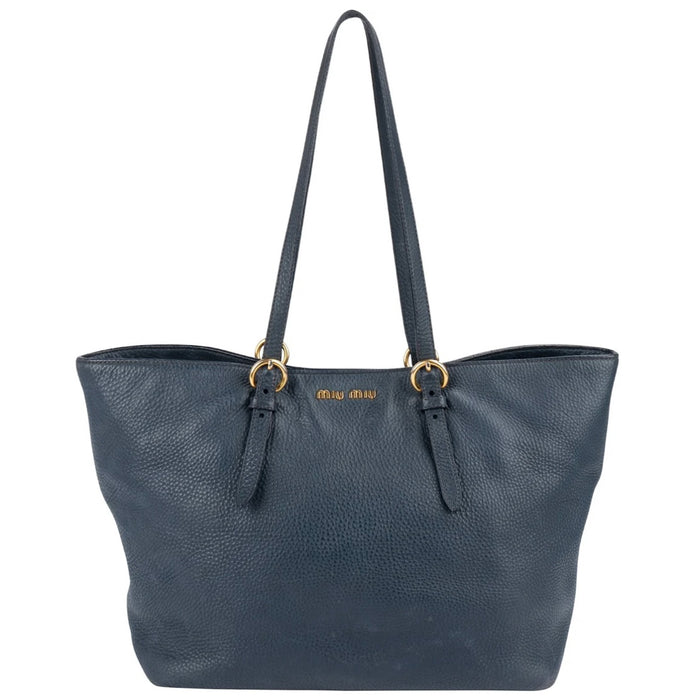 Miu Miu Vitello Daino Leather Tote Shoulder Bag
