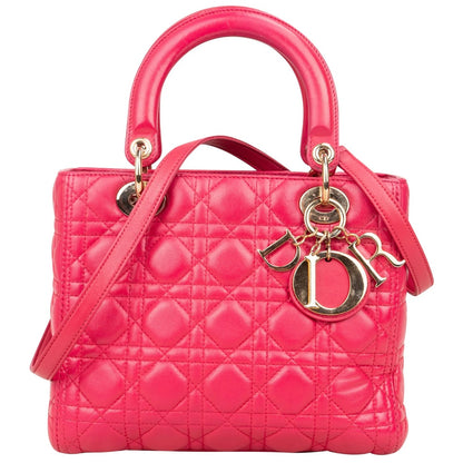 Christian Dior Quilted Leather Lady Dior Handbag