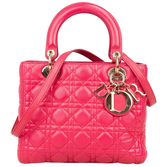 Christian Dior Quilted Leather Lady Dior Handbag