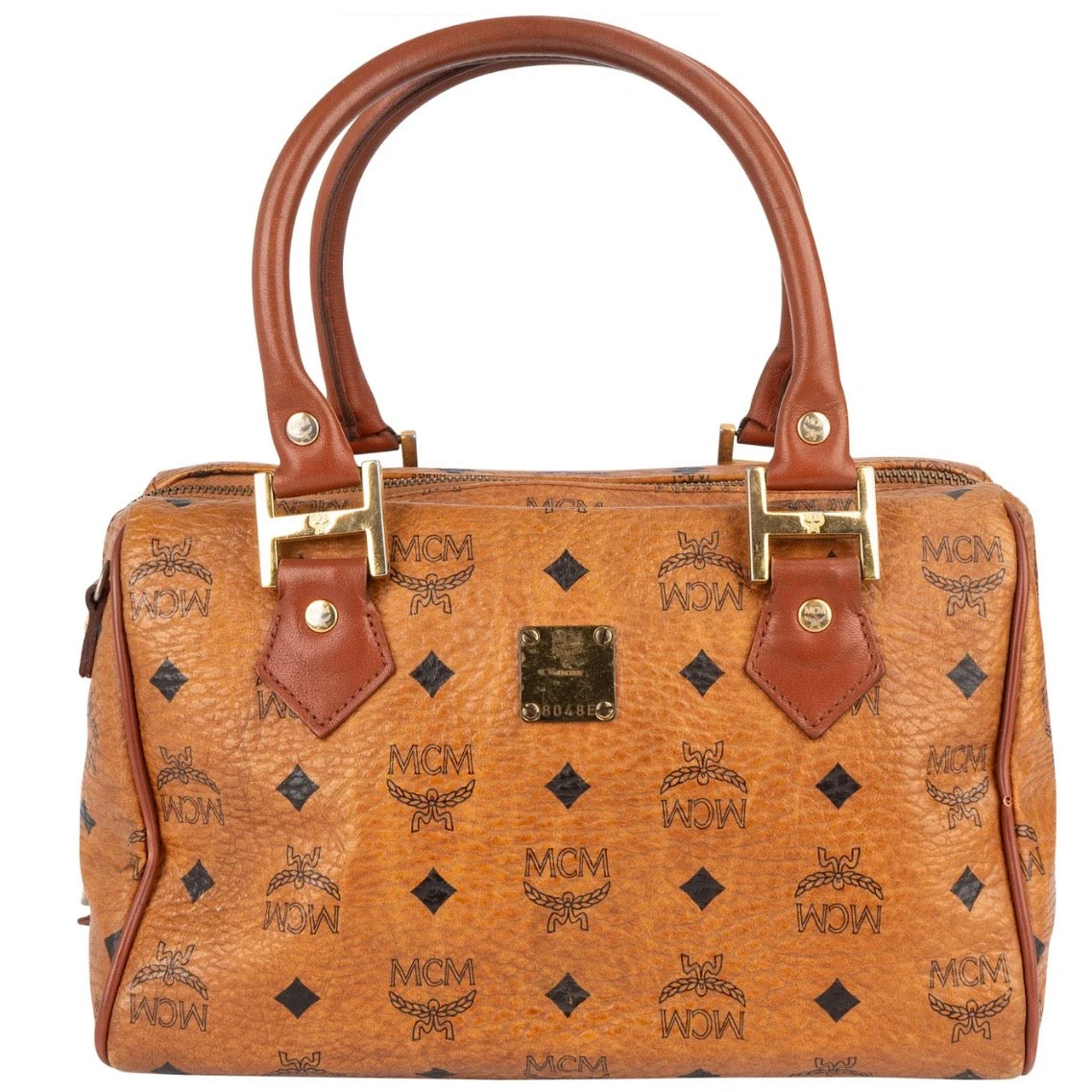 MCM Monogram Visetos Boston Handbag